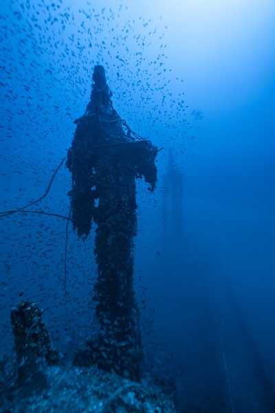 Une épave sans nom découverte au large de Lampedusa. © Marc Langleur - Bruno Gaidan.